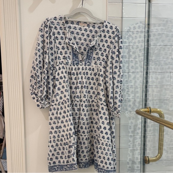 Marea Purple and Blue Leaf Pattern Shirt - Picture 1 of 5